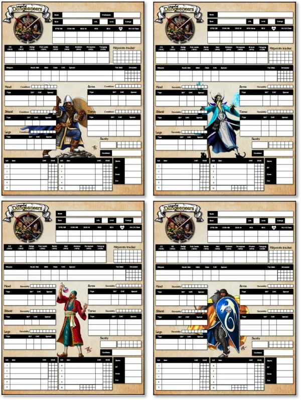 Character Sheets (1st Ed)